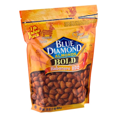 Blue Diamond Snack Nuts Habanero BBQ 16 Oz., PK6